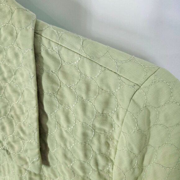 Eileen Fisher Light Green Quilted Button Up Jacket Women's Size PS Petite Small - Picture 2 of 10